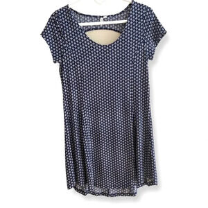 Rip Curl Navy and White Short Sleeve Surf Mini Dress Size Small